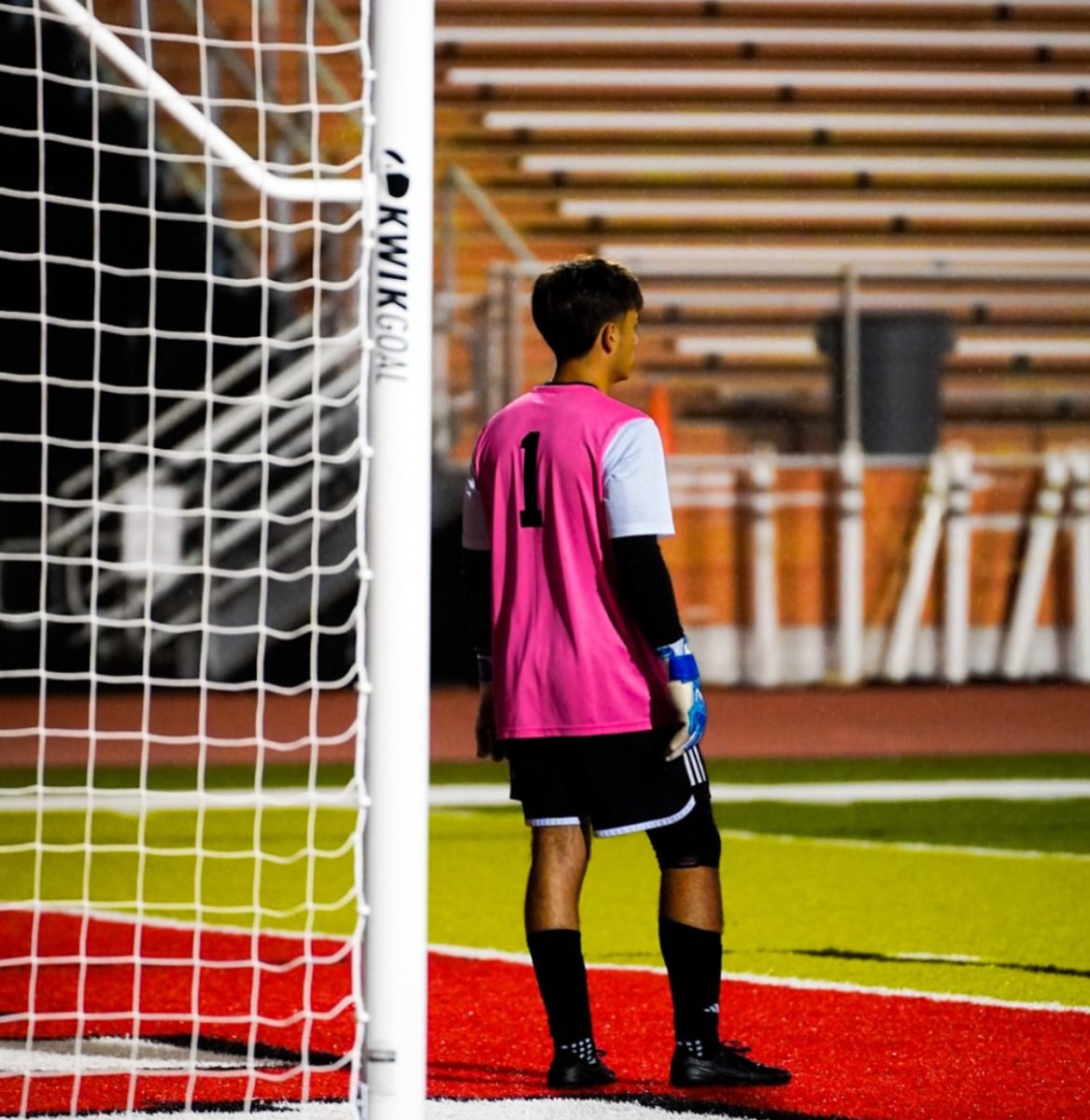 Will Guarino in goal for the Tigers against Baldwin