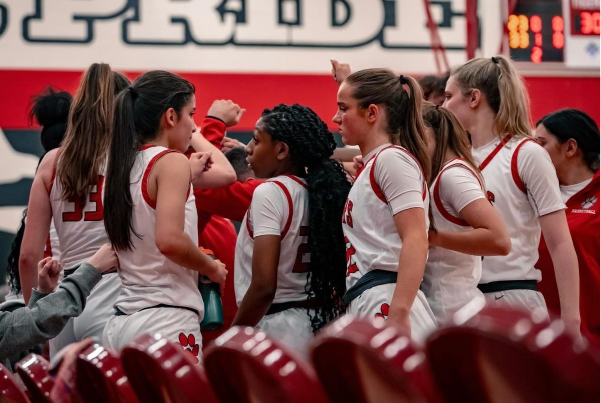 The Moon Tigers huddle up during a close win against Canon-McMillan in their 2023 opener.