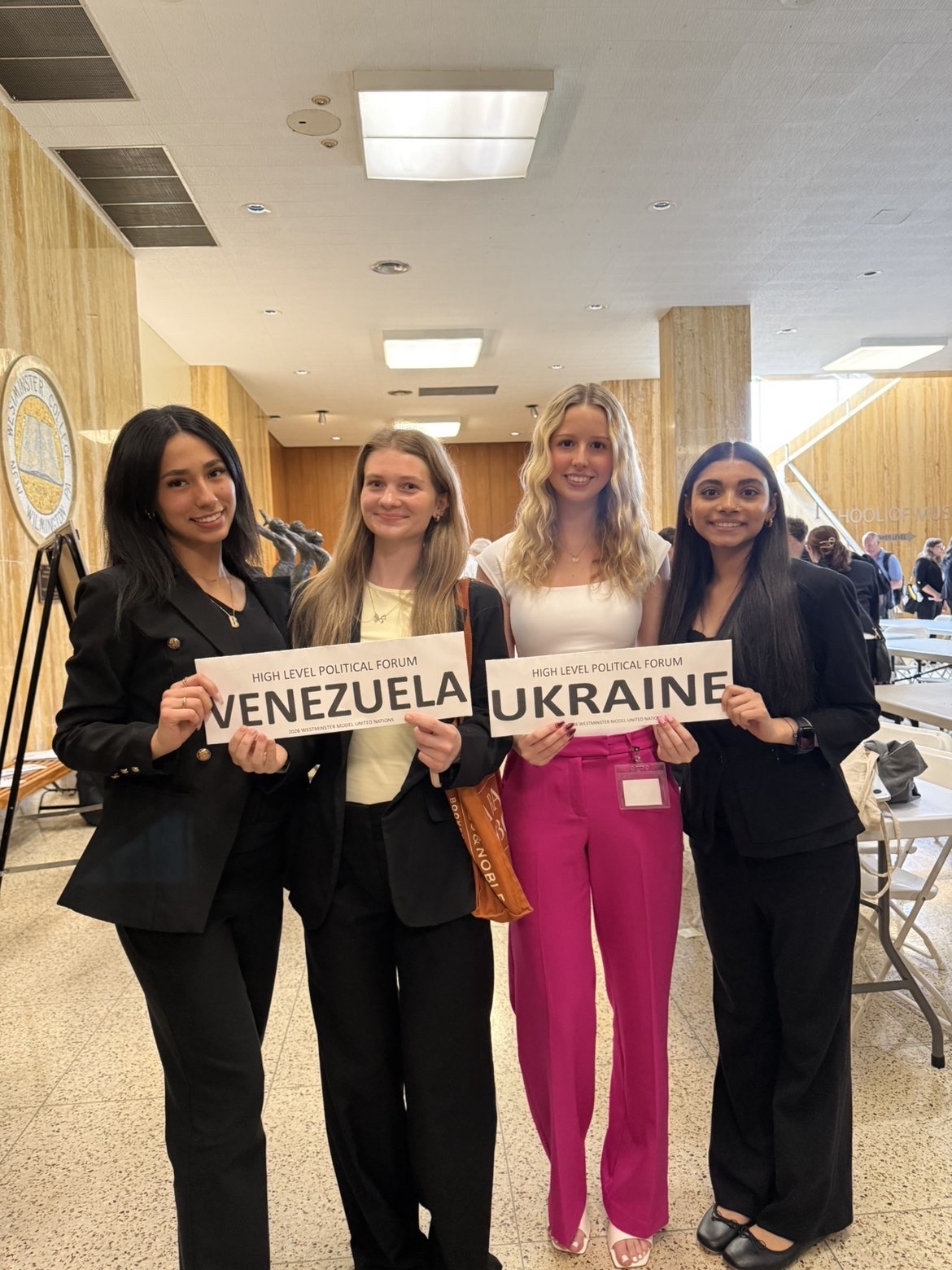 (From L to R) Isabella Taylor, Haleigh Ferencuha, Claire Stewart, and Mahika Vartak